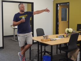 Good City co-found Dan Katt gives a tour of their offices at Century City 1
