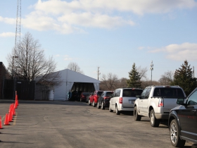 Sixteenth Street Community Health Centers COVID-19 tent