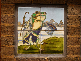 Hartford Avenue University School tiled fireplace