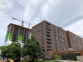 Saint John's on the Lake's north tower is rising