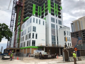 Saint John's on the Lake's north tower is rising