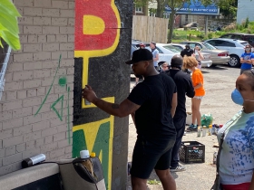 George Floyd mural