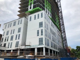 Saint John's on the Lake's north tower is rising