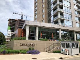 Saint John's on the Lake's north tower is rising
