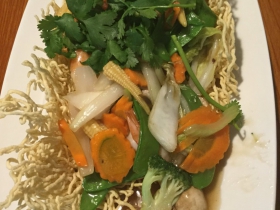 Crispy Rice Noodle with Shrimp