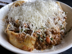 Pappardelle with Bolognese sauce