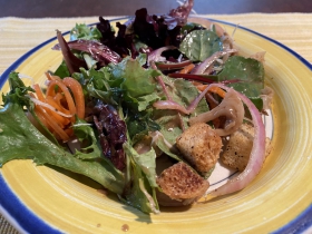 Greens with balsamic vinaigrette