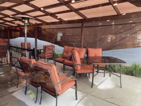 Taqwa’s patio, soon to be open for dining