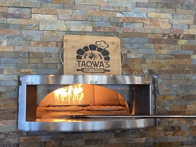 The burning stone oven