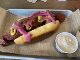 Special Bacon Jam Hot Dog