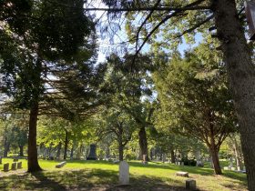 View of the cemetery