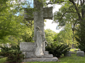 A graveside monument