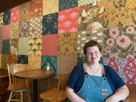 The owner of Seven Swans Creperie, Kate Bryan