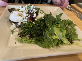 Mushroom and Spinach Waffle