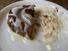 Pumpkin sourdough cinnamon roll