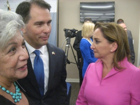 Maria Monreal-Cameron and Scott Walker