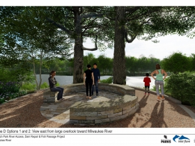 Kletzsch Park river access project rendering