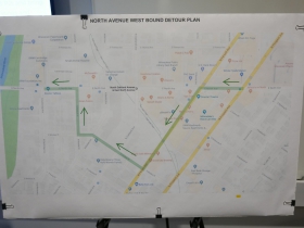 North Avenue west bound detour plan