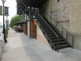 Lakefront Brewery's patio