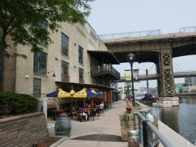 Lakefront Brewery's patio