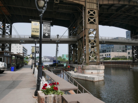 Lakefront Brewery's patio