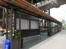 Lakefront Brewery's patio