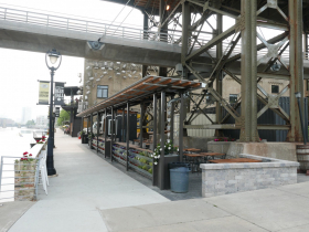 Lakefront Brewery's patio