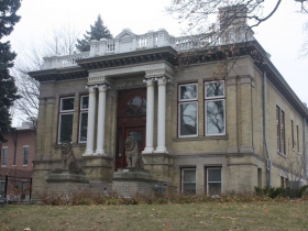Lions stand guard on W. Highland Boulevard