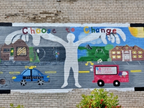 This mural is at the Hmong American Friendship Association