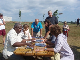 2008 - Hank Aaron reviews plans for Hank Aaron State Trail extension