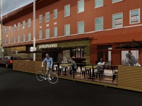 Rendering of Yokohama 1910's Parklet.