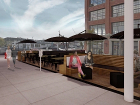 Rendering of Yokohama 1910's Parklet.