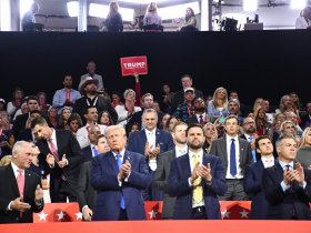 Donald Trump and J.D. Vance. Photo by Graham Kilmer