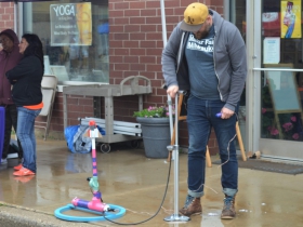 Rocketship Public Schools brought their own pressurized bottle rocket