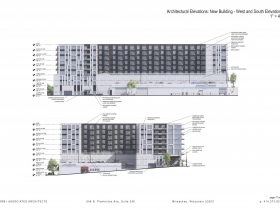 West and South elevations