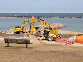 Construction on new South Shore Park beach