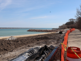 Construction on new South Shore Park beach
