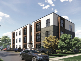 Rendering of 17-unit affordable housing development at 4800-4818 N. Santa Monica Blvd.