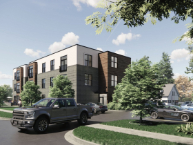 Rendering of 17-unit affordable housing development at 4800-4818 N. Santa Monica Blvd.