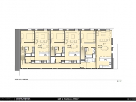 Upper level floor plan, 1697 N. Marshall St.
