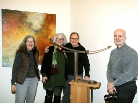 Artists Beth Sahagian Allsopp, Mary and Joe Mendla and Ed Sahagian Allsopp