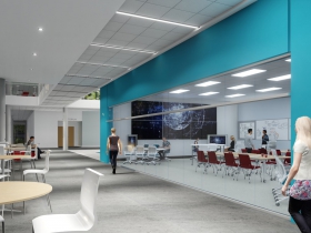 View of interactive classroom