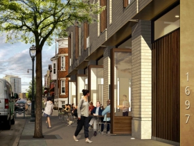 View from sidewalk looking east, 1697 N. Marshall St.