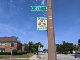 W. Lisbon Avenue passes through the Enderis Park neighborhood