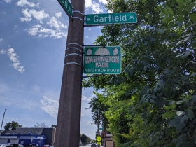 W. Lisbon Avenue passes through the Washington Park neighborhood
