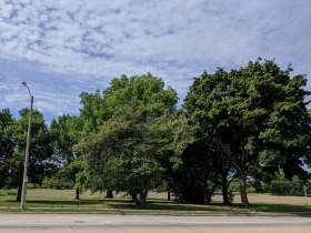 W. Lisbon Avenue passes Washington Park