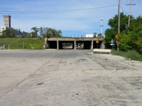 Washington Street looking west from the east end