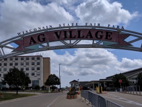 West Schlinger Avenue begins on the West side of the Wisconsin State Fiar Park