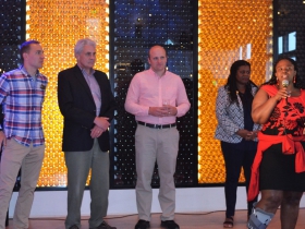 Chris Larson, Bob Bauman, Nik Kovac, LaTonya Johnson and Sequanna Taylor