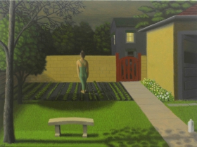 Maris Garden. Oil on prepared panel 9x12 by Mark Forth.